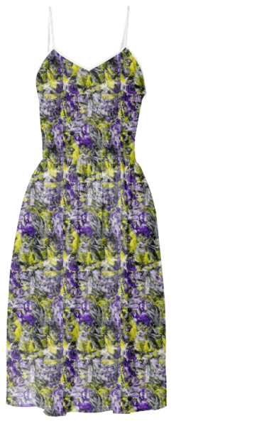 Violets and Daffodils Summer Dress