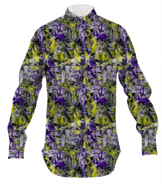 Yellow and Purple Dress Shirt